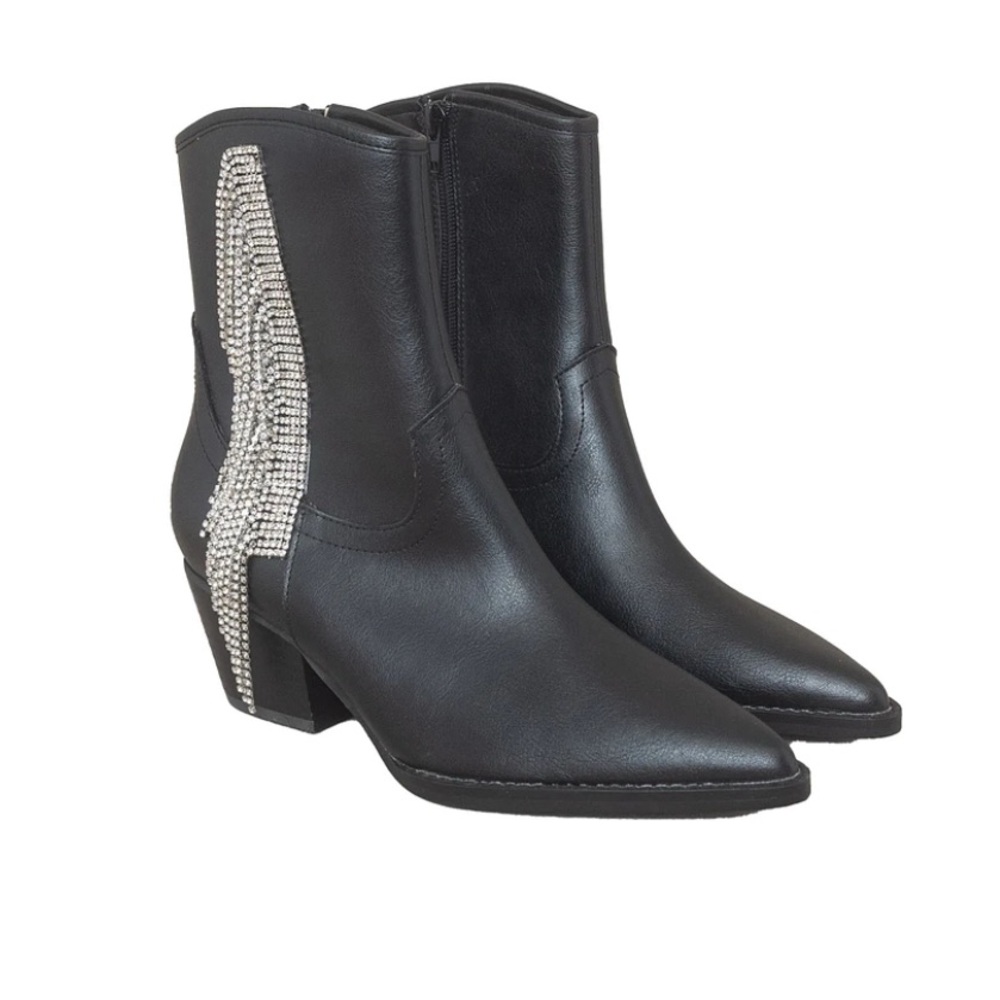 NWT FOREVER 21 RHINESTONE WESTERN BOOTS size 9 - Picture 3 of 4